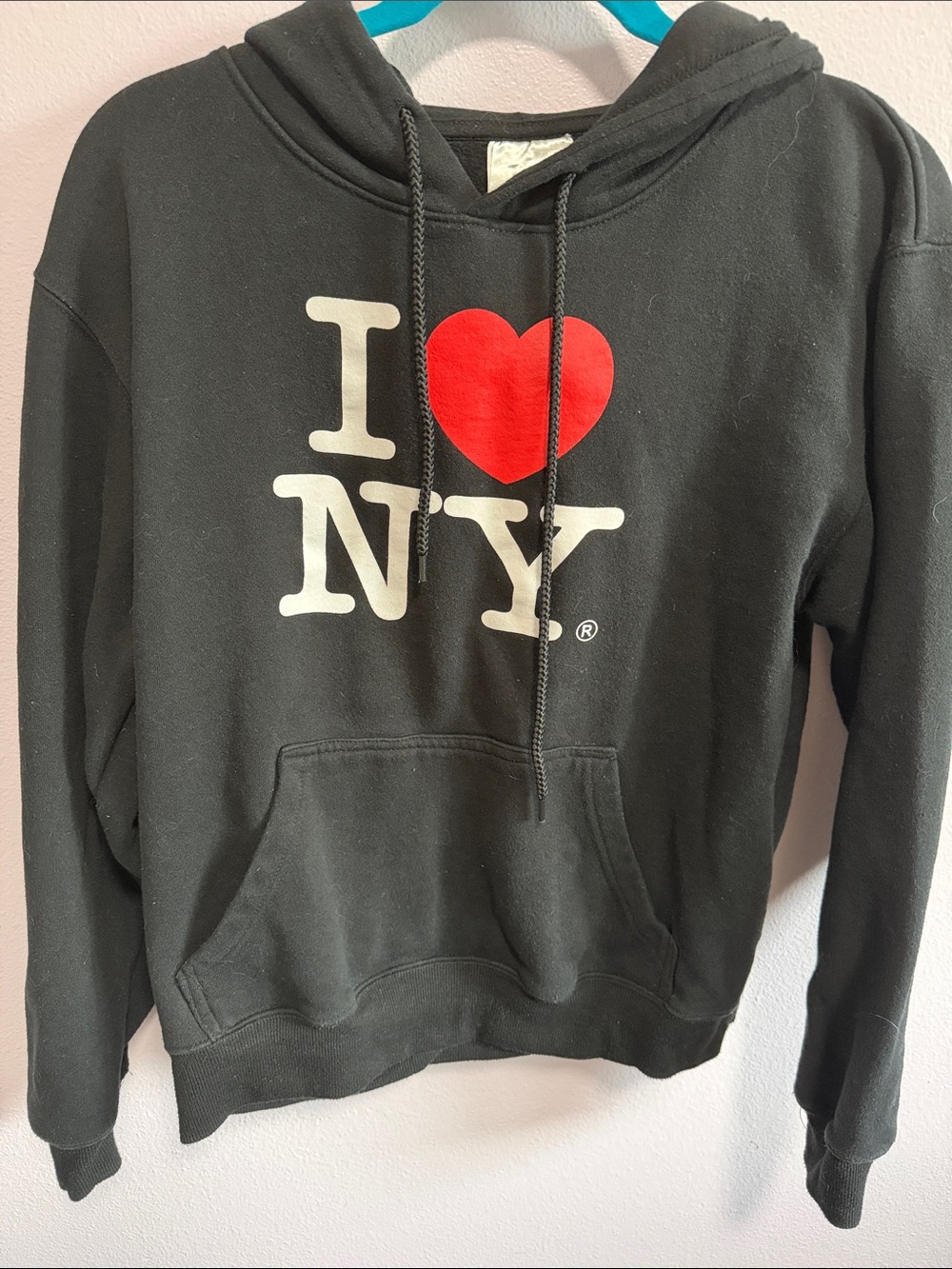 I ♥ NY Black Crewneck Hoodie Sweatshirt